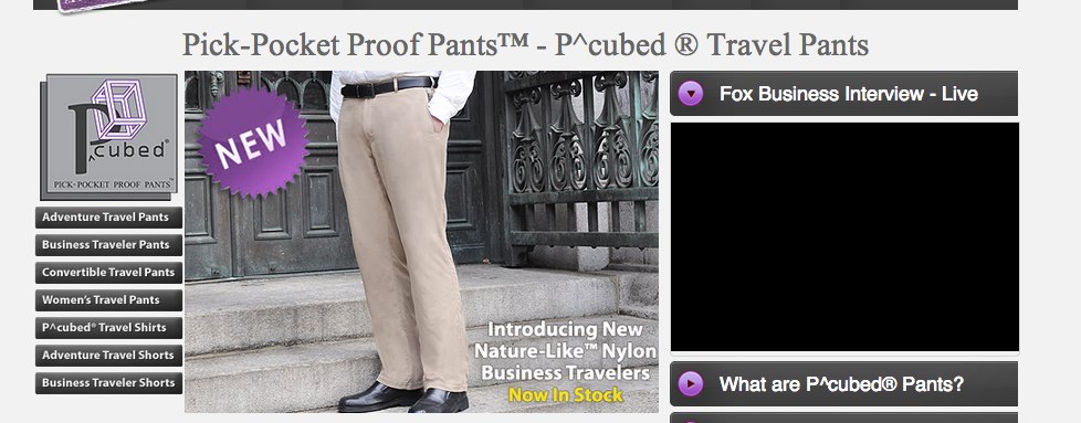 Pick Pocket Proof Pants