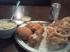 Chicken Broast in the High Life Longue in Des Moines , Iowa