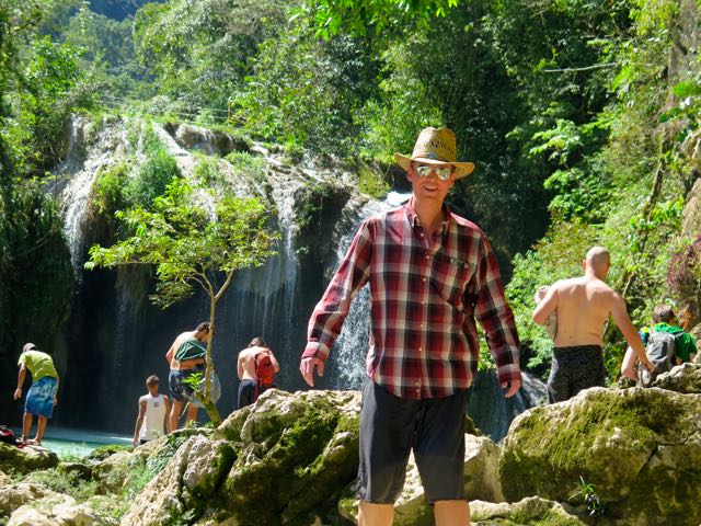 Matt Hendrickson enjoying his visit to Semuc Champey in Guatemala