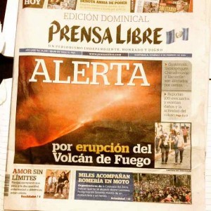 Prensa Libre Volcan de Fuego 2015